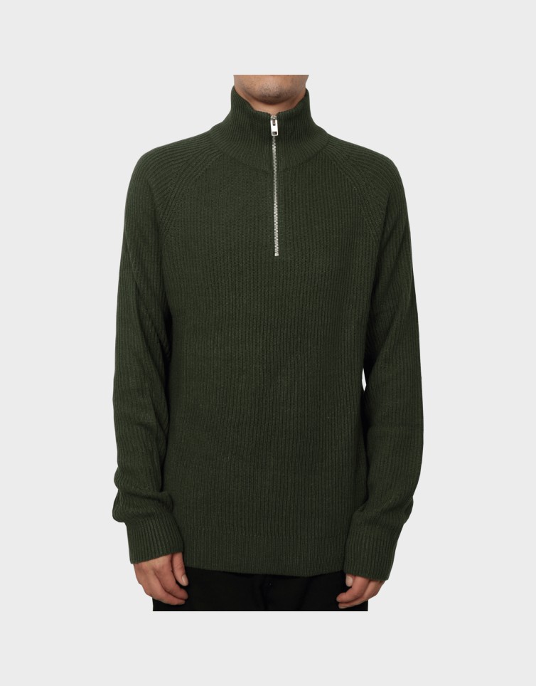 PANNEL KNIT HALF ZIP