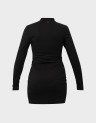 STUD MOCK NECK JERSEY MINI DRESS