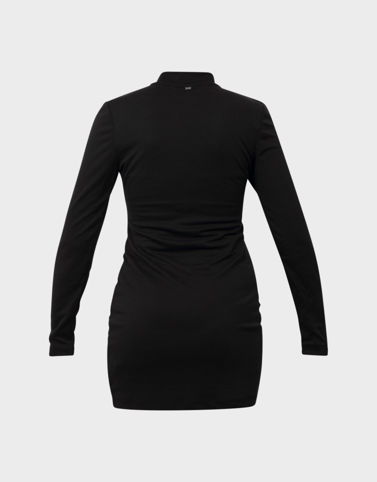 STUD MOCK NECK JERSEY MINI DRESS