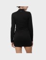 STUD MOCK NECK JERSEY MINI DRESS