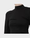 STUD MOCK NECK JERSEY MINI DRESS