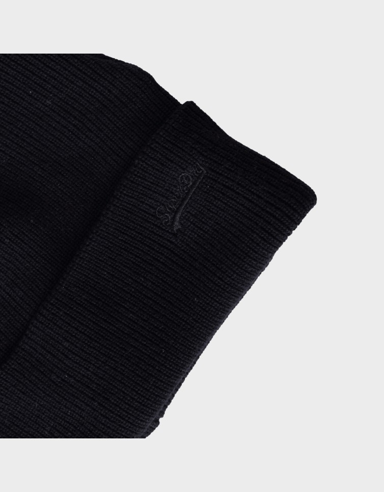 KNITTED LOGO BEANIE HAT
