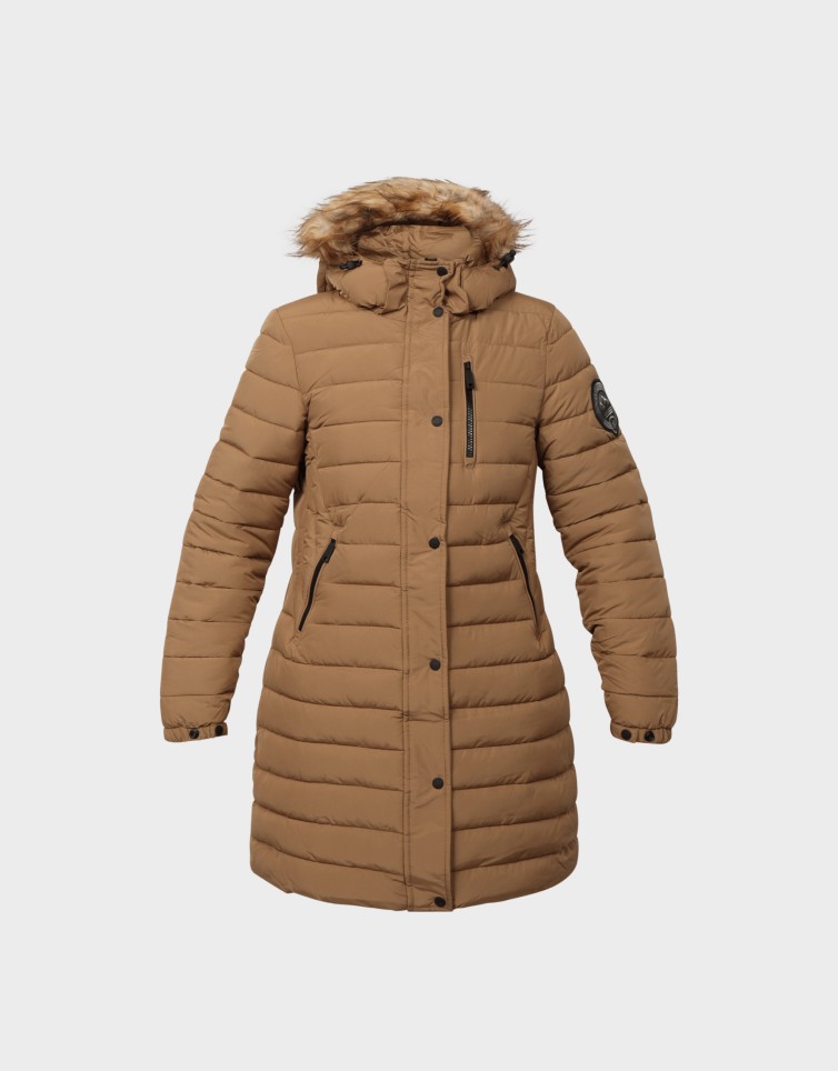 FUJI HOODED MID LENGTH PUFFER