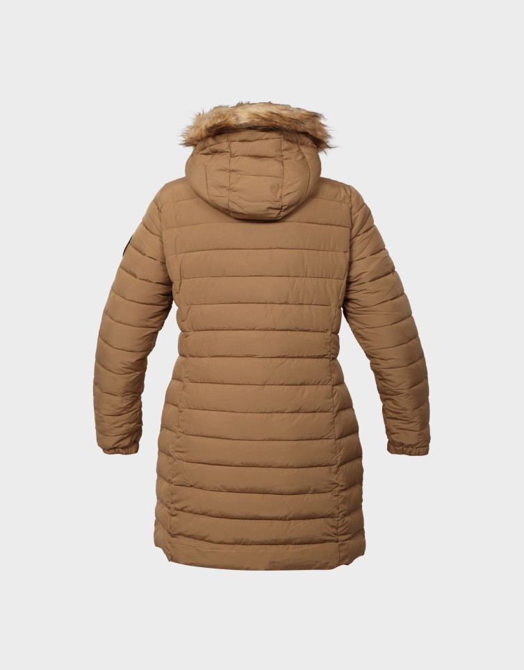 FUJI HOODED MID LENGTH PUFFER