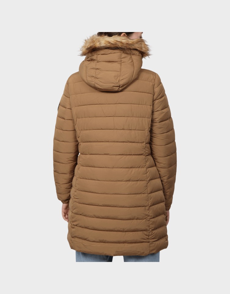 FUJI HOODED MID LENGTH PUFFER