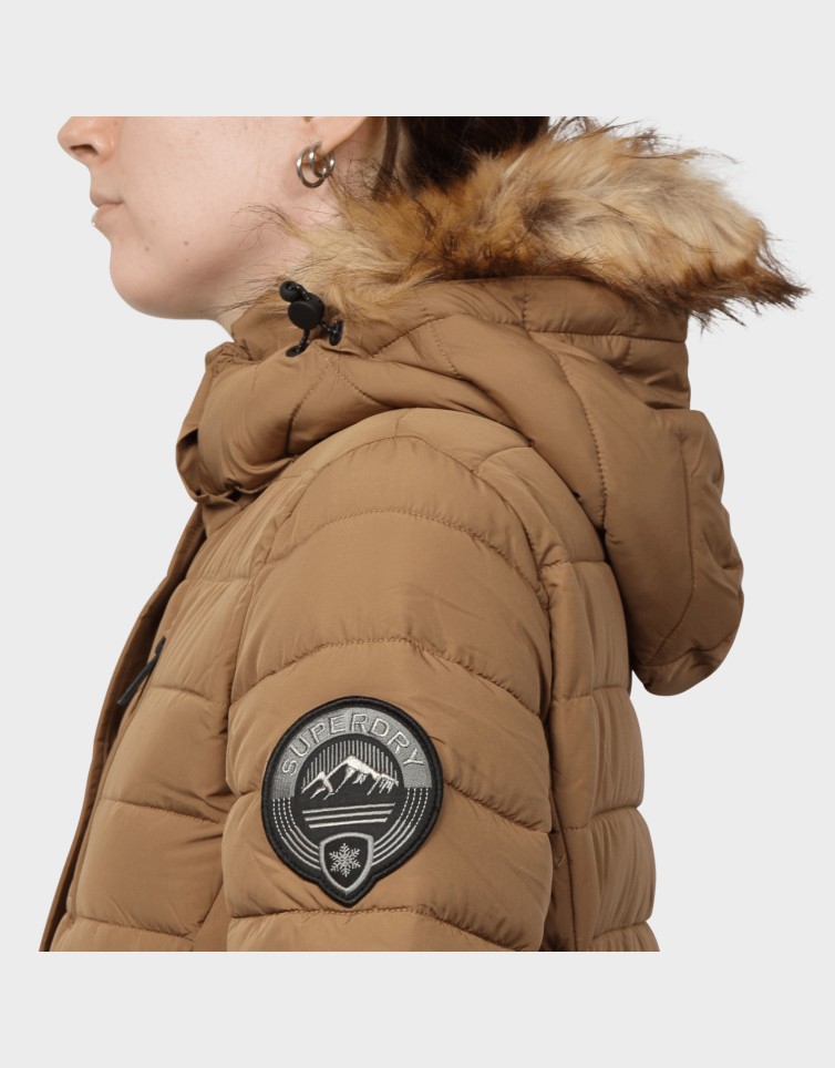 FUJI HOODED MID LENGTH PUFFER