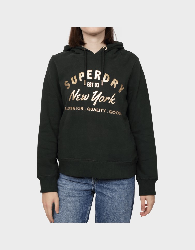 OVIN LUXE METALLIC LOGO HOODIE