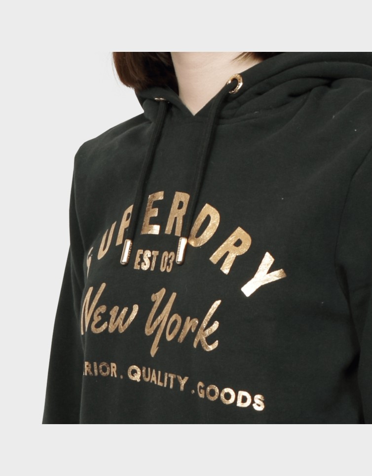 OVIN LUXE METALLIC LOGO HOODIE