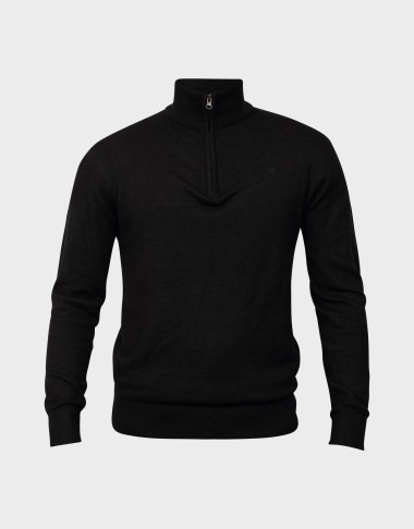 KNIT HALF ZIP BLOUSE