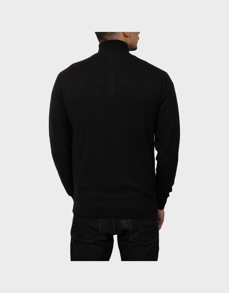 KNIT HALF ZIP BLOUSE