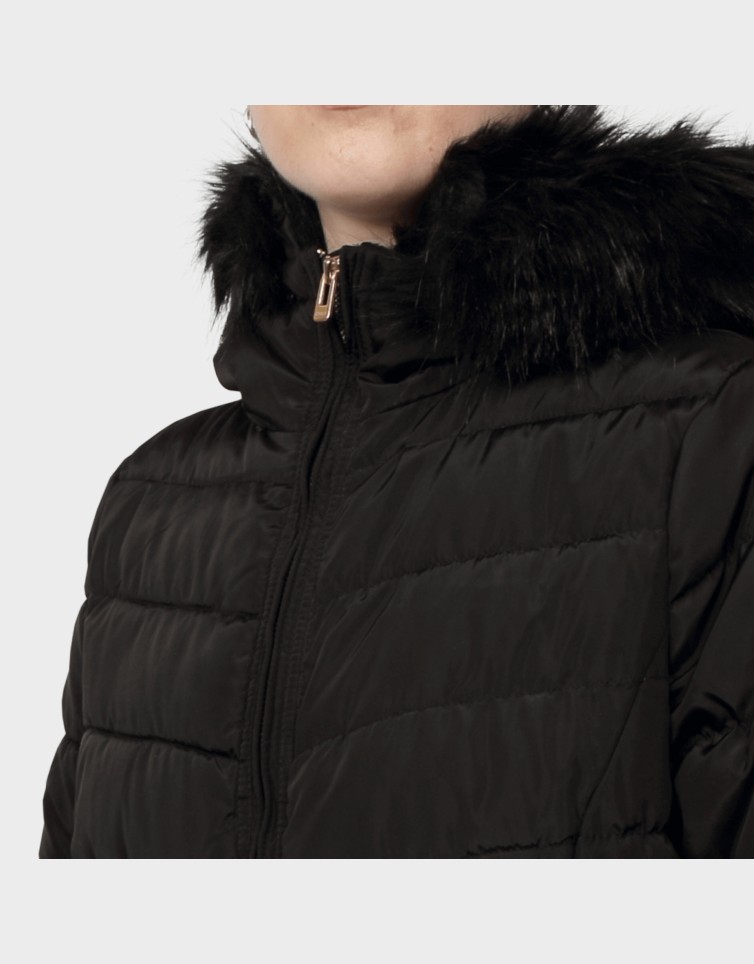 ELLAN QUILTED HOOD FUR