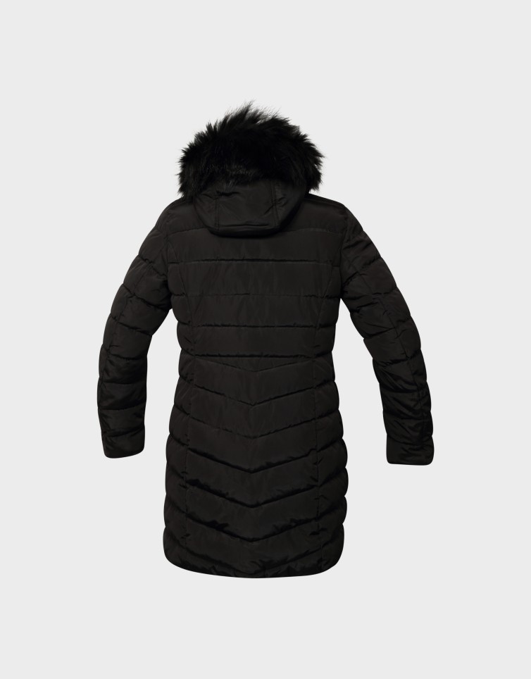 ELLAN QUILTED HOOD FUR