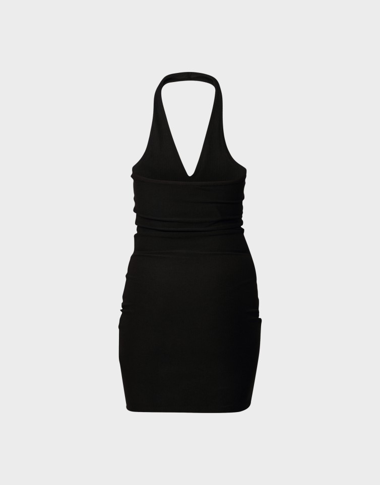 HALTERNECK RIB BODYCON