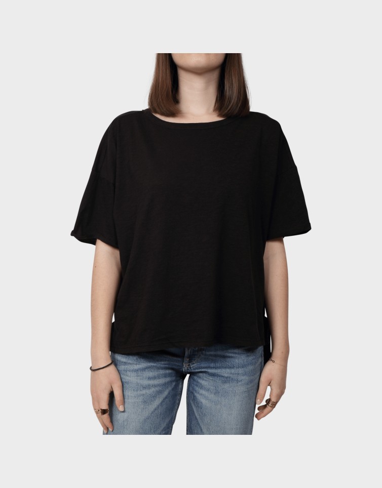 WORLD S/S BOXY SLIT TOP