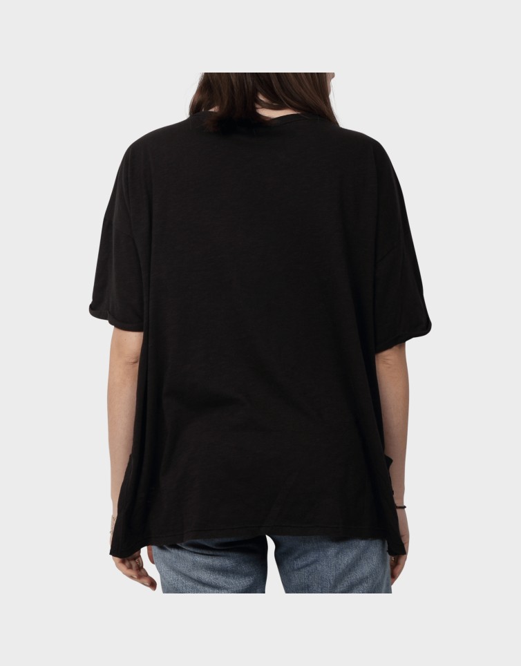 WORLD S/S BOXY SLIT TOP
