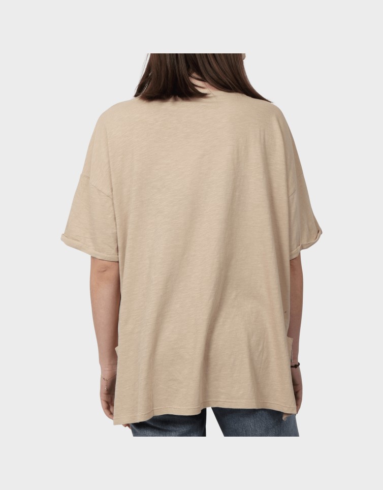 WORLD S/S BOXY SLIT TOP