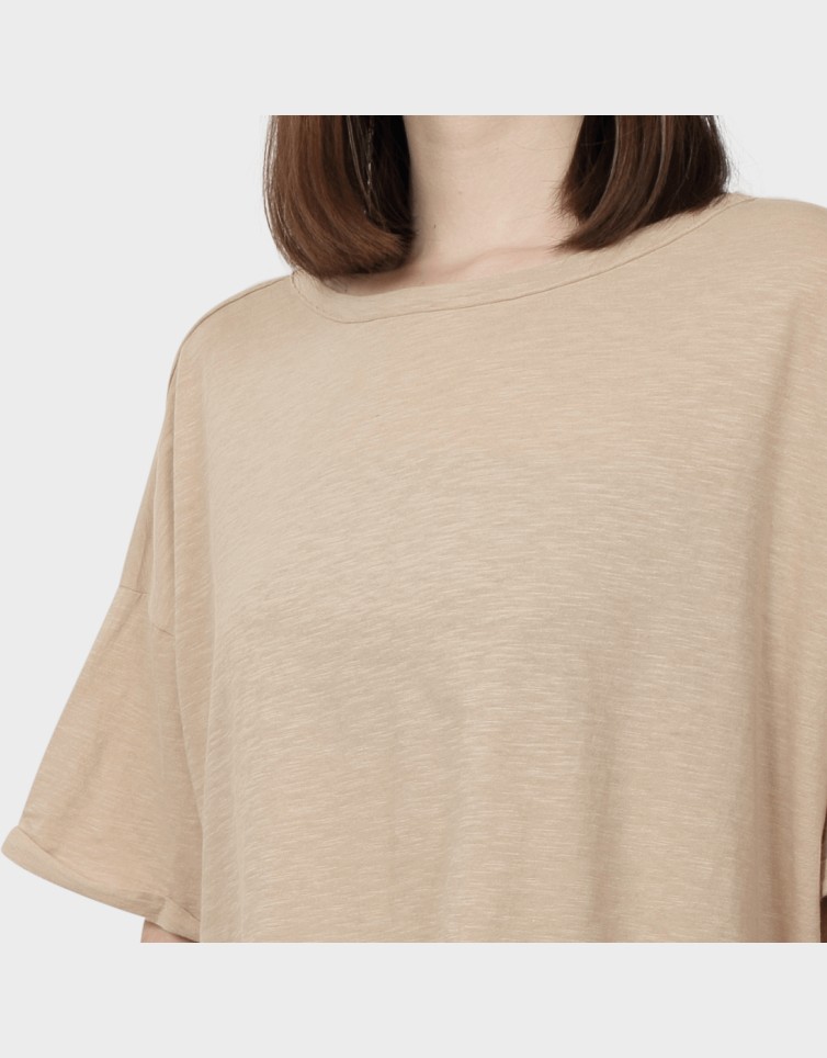 WORLD S/S BOXY SLIT TOP