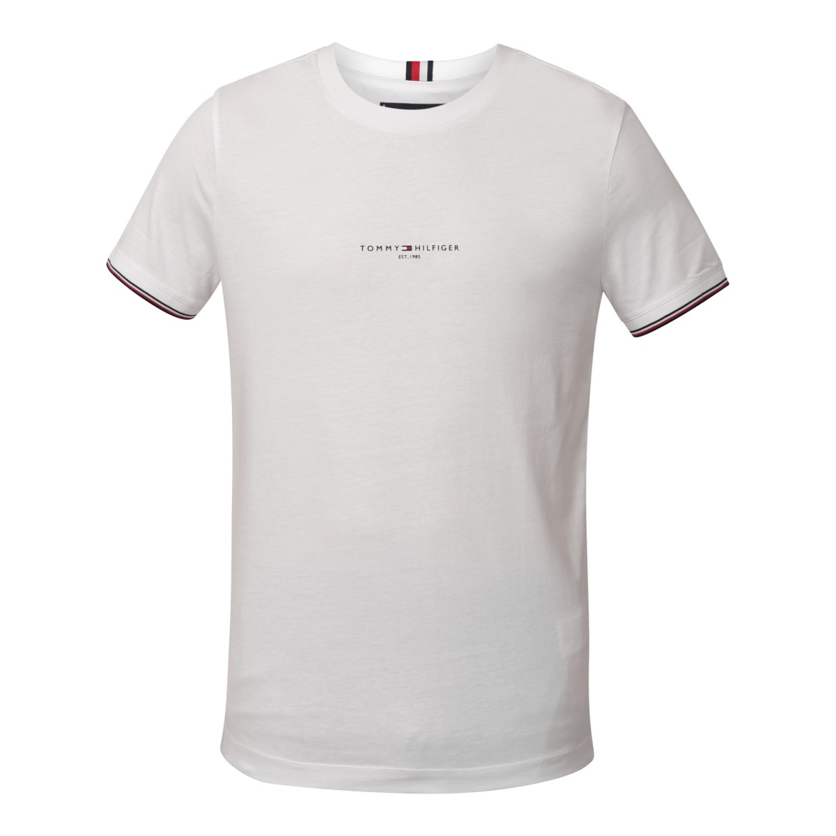 Tommy Hilfiger TOMMY LOGO TIPPED TEE Λευκό