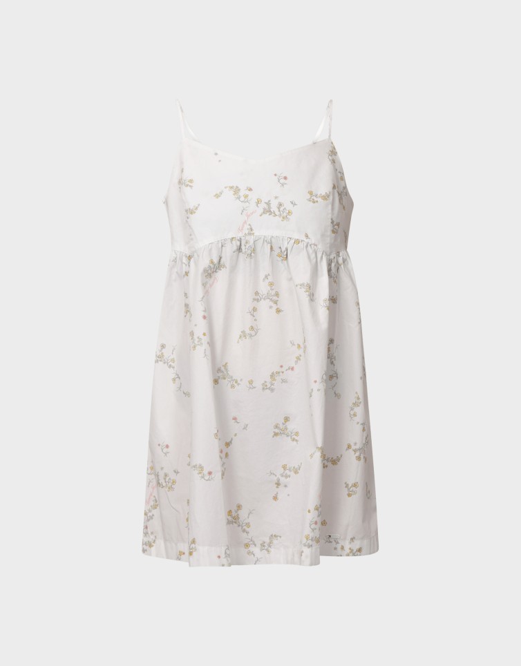 POPLIN BACK TIE STRAP DRESS