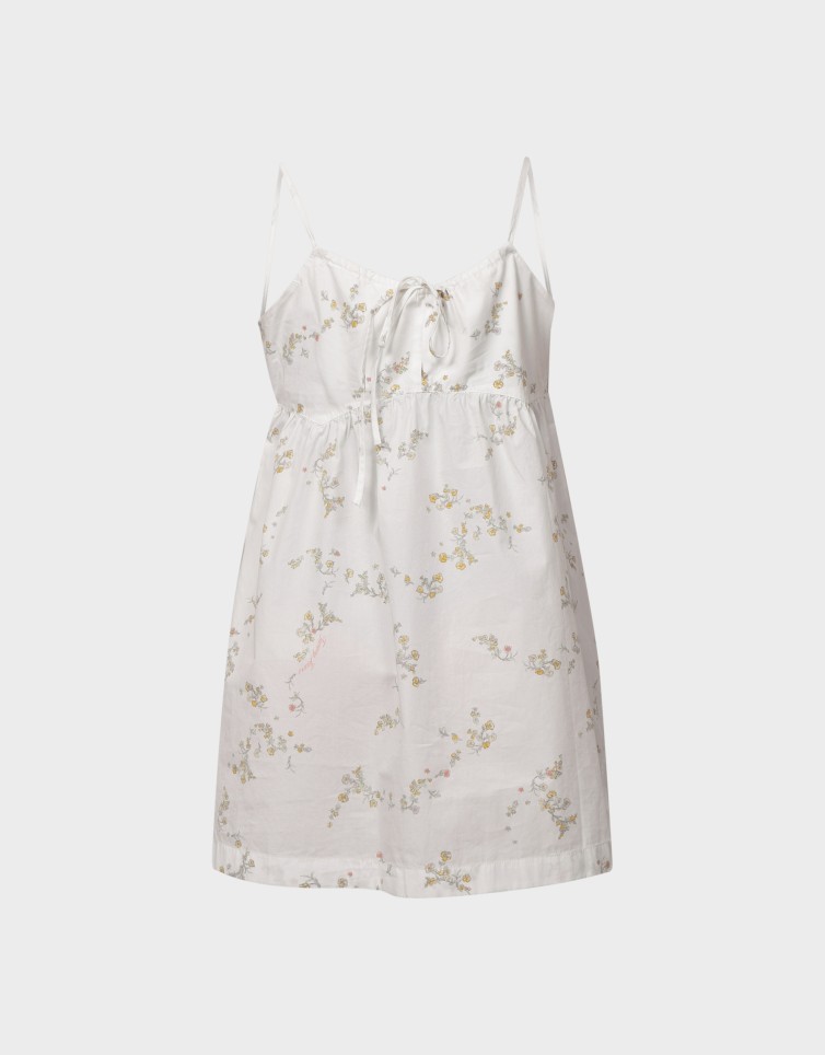 POPLIN BACK TIE STRAP DRESS