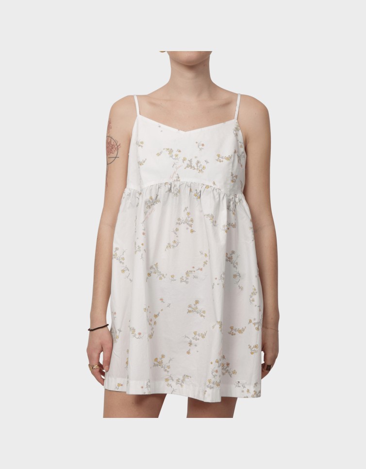 POPLIN BACK TIE STRAP DRESS