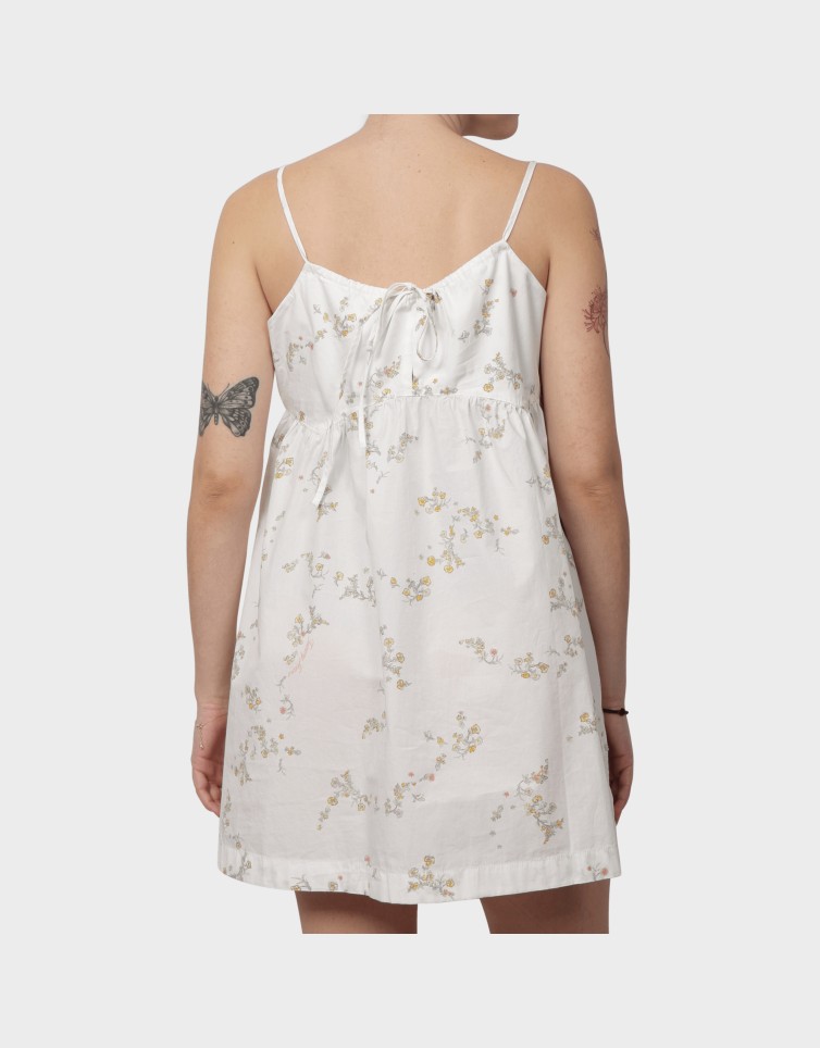 POPLIN BACK TIE STRAP DRESS