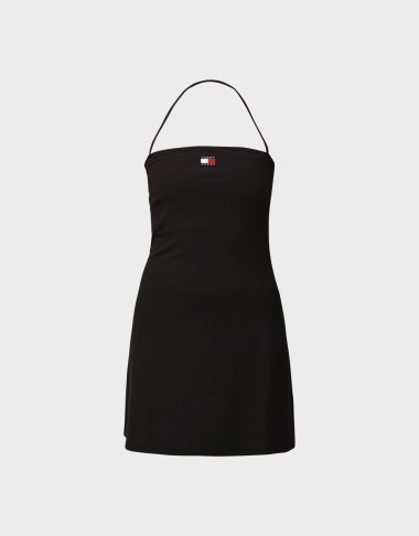 FLARE MINI BADGE RIB DRESS