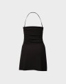 FLARE MINI BADGE RIB DRESS