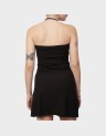 FLARE MINI BADGE RIB DRESS