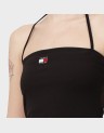 FLARE MINI BADGE RIB DRESS