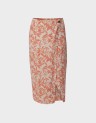 SAIA BUTTON FLORAL MIDI SKIRT