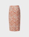 SAIA BUTTON FLORAL MIDI SKIRT