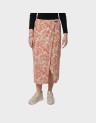 SAIA BUTTON FLORAL MIDI SKIRT