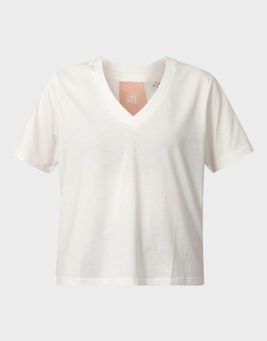 ISLA REG VNECK SS LINEN TEE