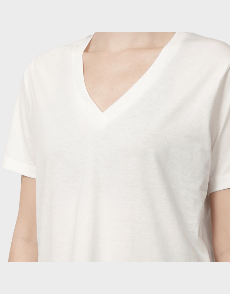 ISLA REG VNECK SS LINEN TEE