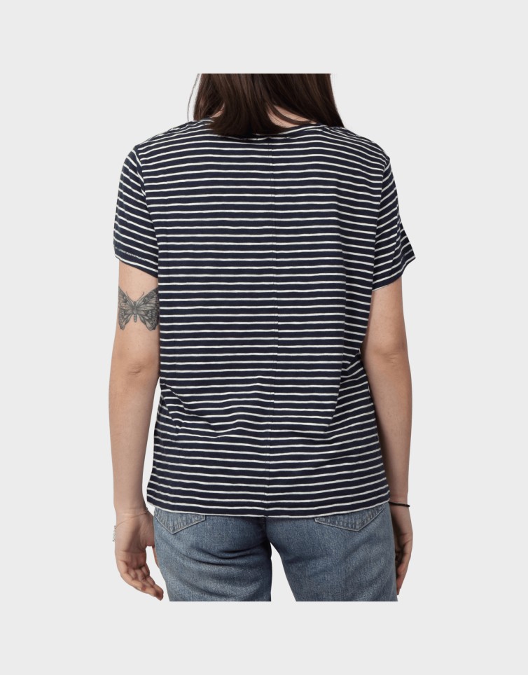 SLUB EMB VEE TEE