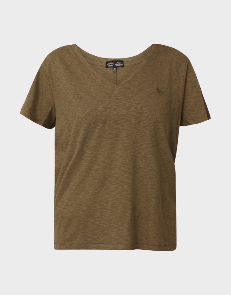 STUDIOS SLUB EMB VEE TEE