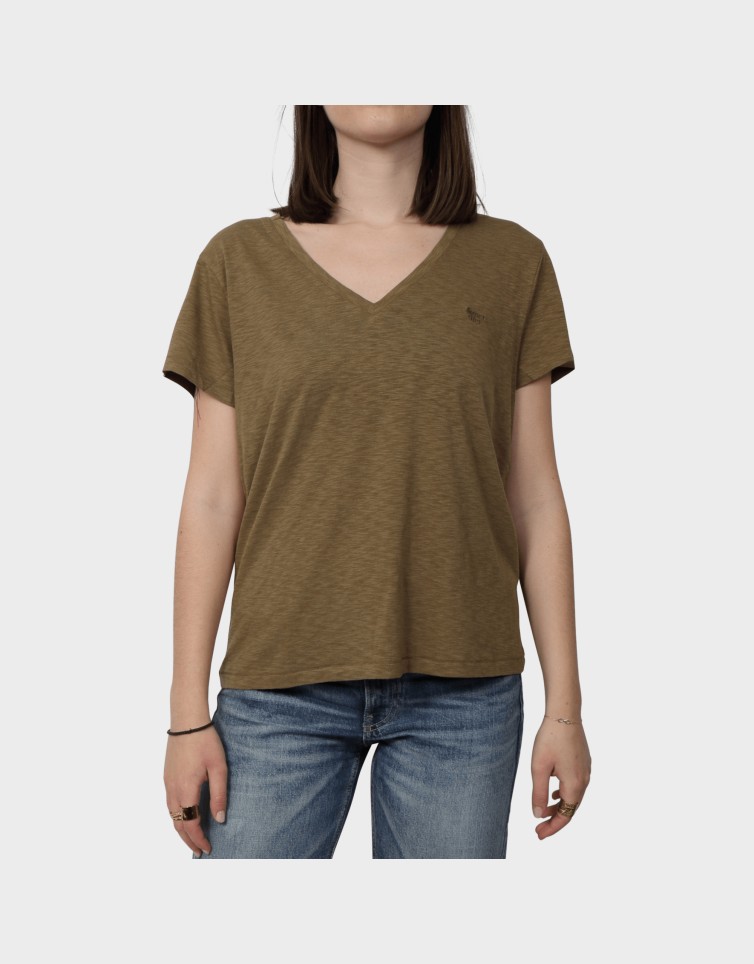 STUDIOS SLUB EMB VEE TEE