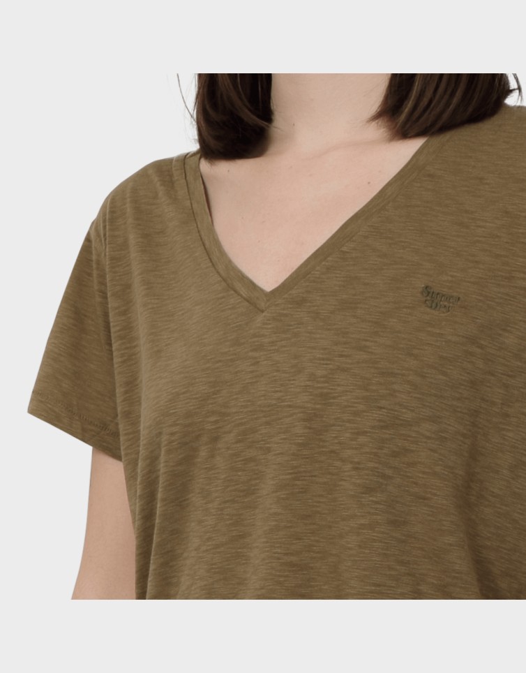 STUDIOS SLUB EMB VEE TEE