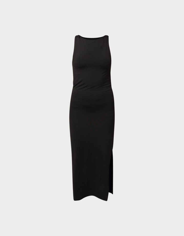 LEA S/L LONG SLIT DRESS JRS