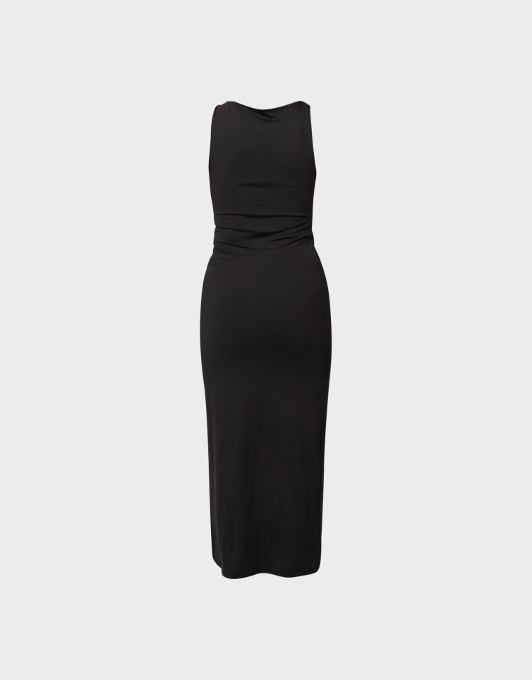 LEA S/L LONG SLIT DRESS JRS