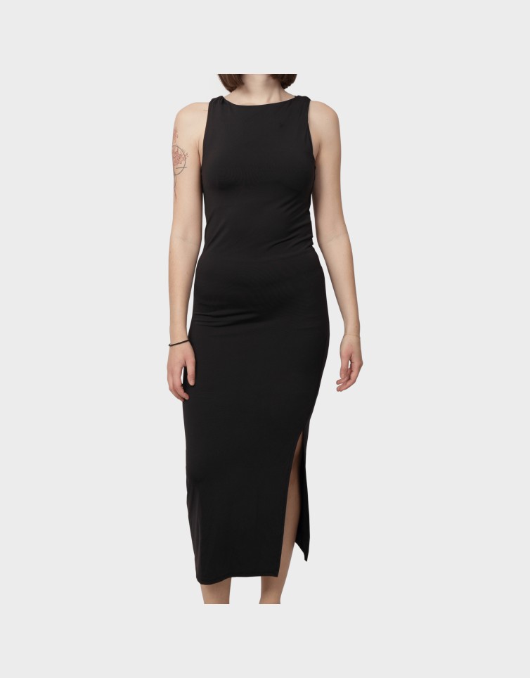 LEA S/L LONG SLIT DRESS JRS