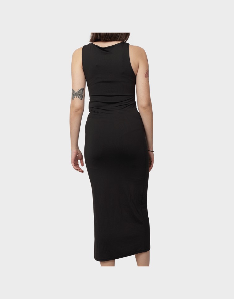 LEA S/L LONG SLIT DRESS JRS