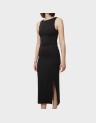 LEA S/L LONG SLIT DRESS JRS