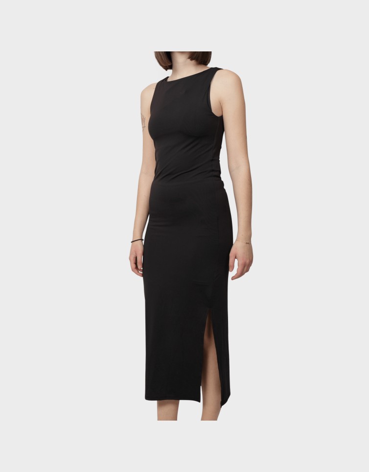 LEA S/L LONG SLIT DRESS JRS