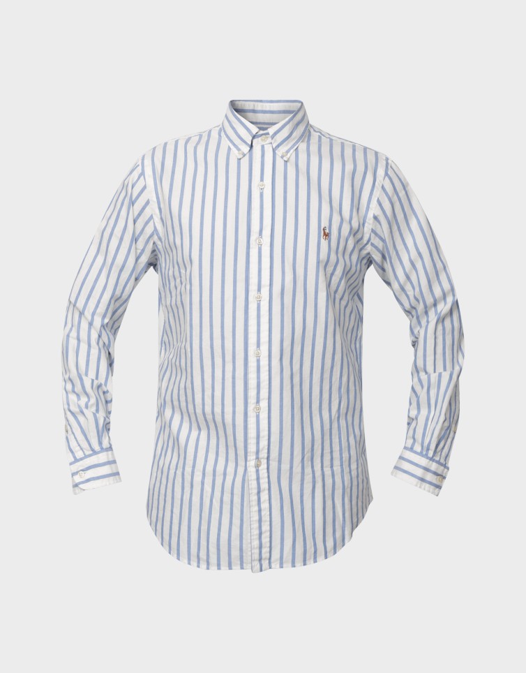 CUSTOM FIT STRIPED OXFORD SHIRT