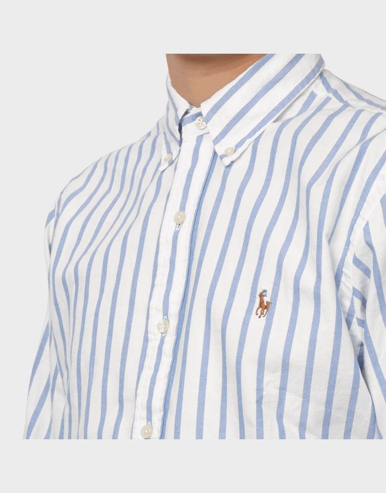 CUSTOM FIT STRIPED OXFORD SHIRT