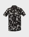 OPEN COLLAR PRINT LINEN SHIRT