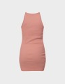 EMBROIDERED RIB RACER DRESS