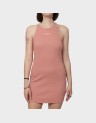 EMBROIDERED RIB RACER DRESS
